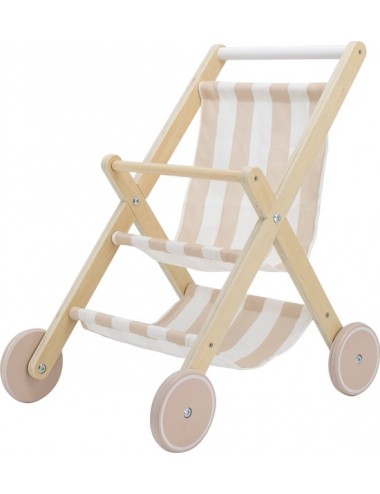 Poussette poupée en bois