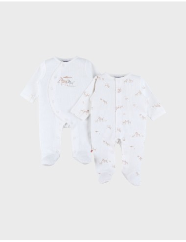 Lot de 2 pyjamas bébé en coton