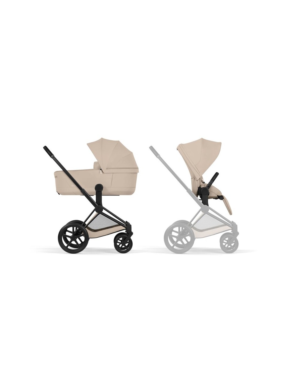 Poussette priam avec nacelle pliable