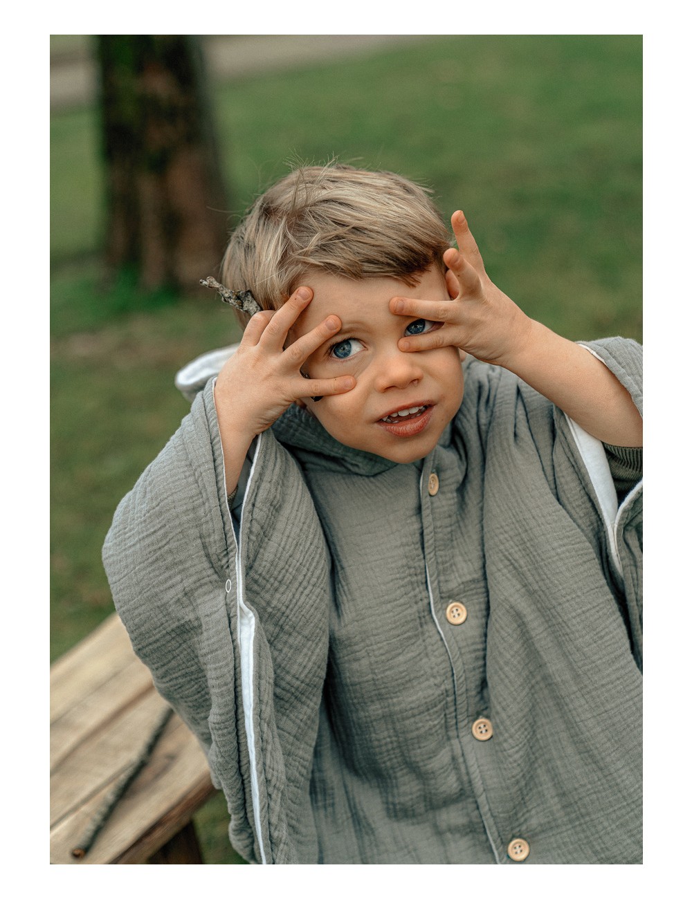 Poncho en coton bio