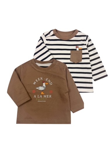 Tee-shirt manches longues réversible